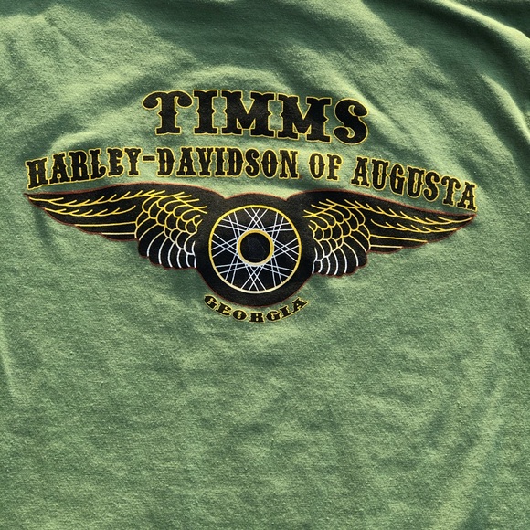 Green Live to Ride Harley Shirt - Picture 5 of 5